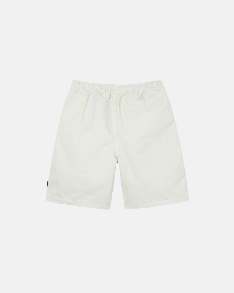 Beige Stussy Brushed Men's Shorts | AGC-749806