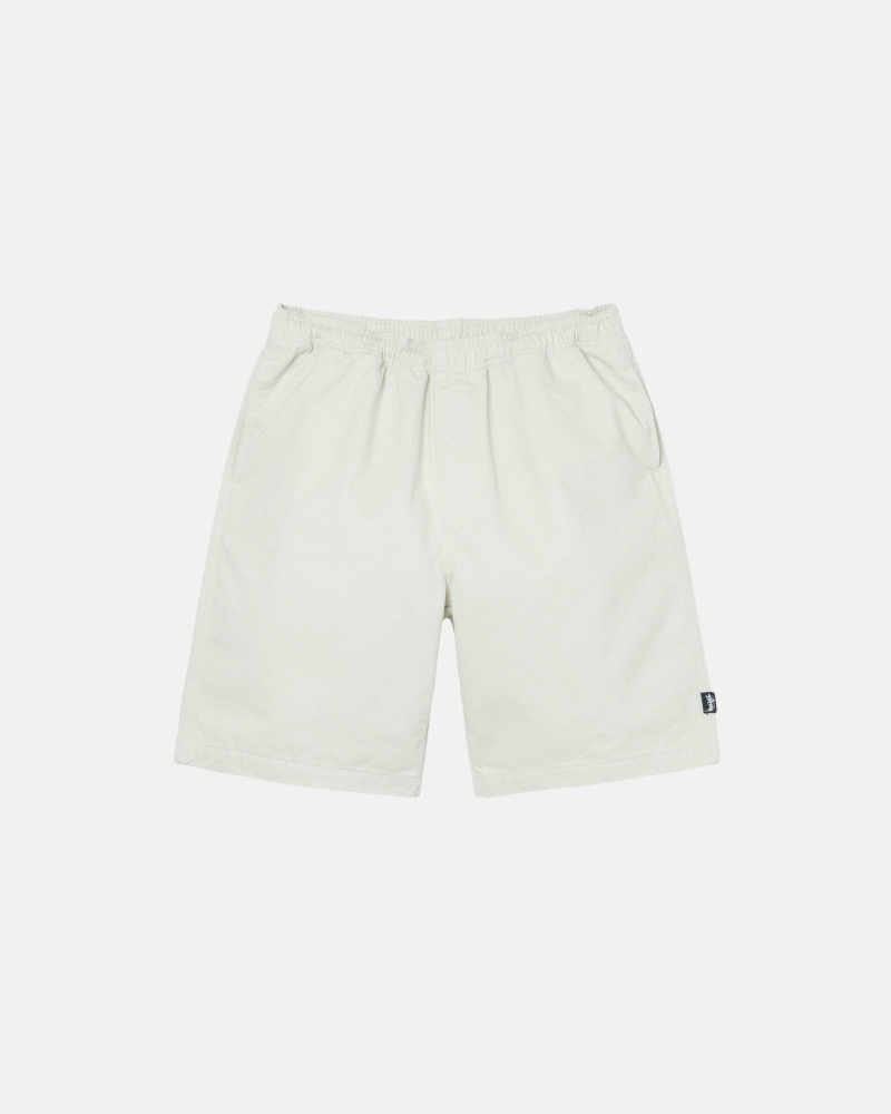 Beige Stussy Brushed Men\'s Shorts | AGC-749806