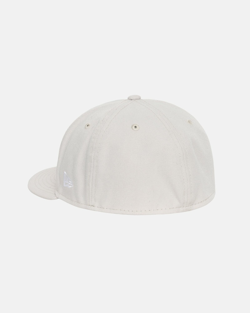 Beige Stussy Curly S 59Fifty New Era Men's Caps | ODE-970461