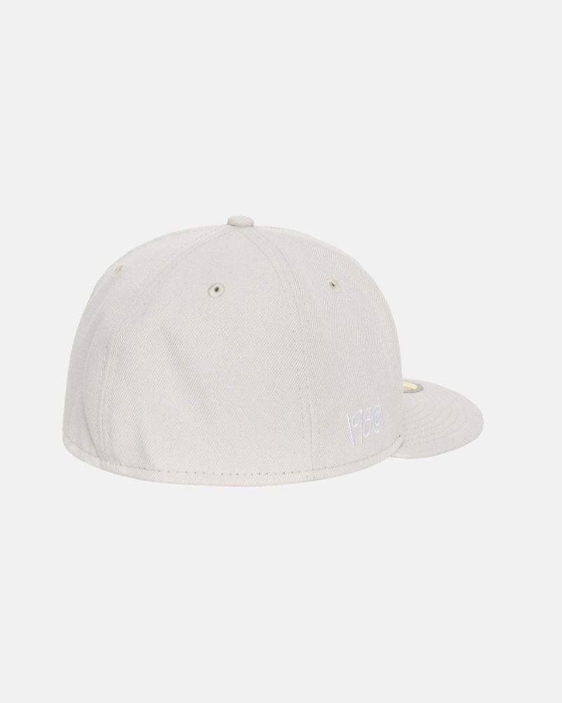 Beige Stussy Curly S 59Fifty New Era Men's Caps | ODE-970461