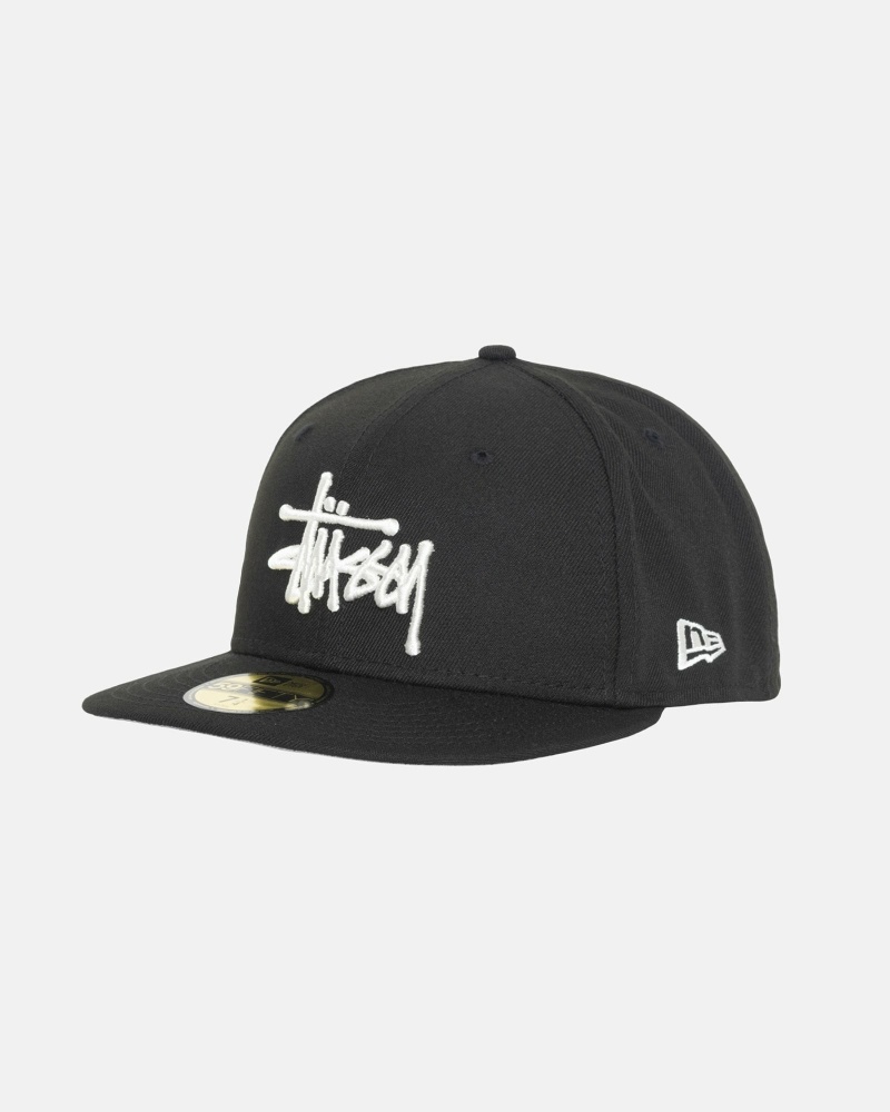 Black Stussy Authentic New Era Men's Caps | RIA-927581