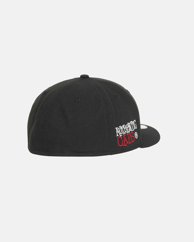 Black Stussy Authentic New Era Men's Caps | RIA-927581