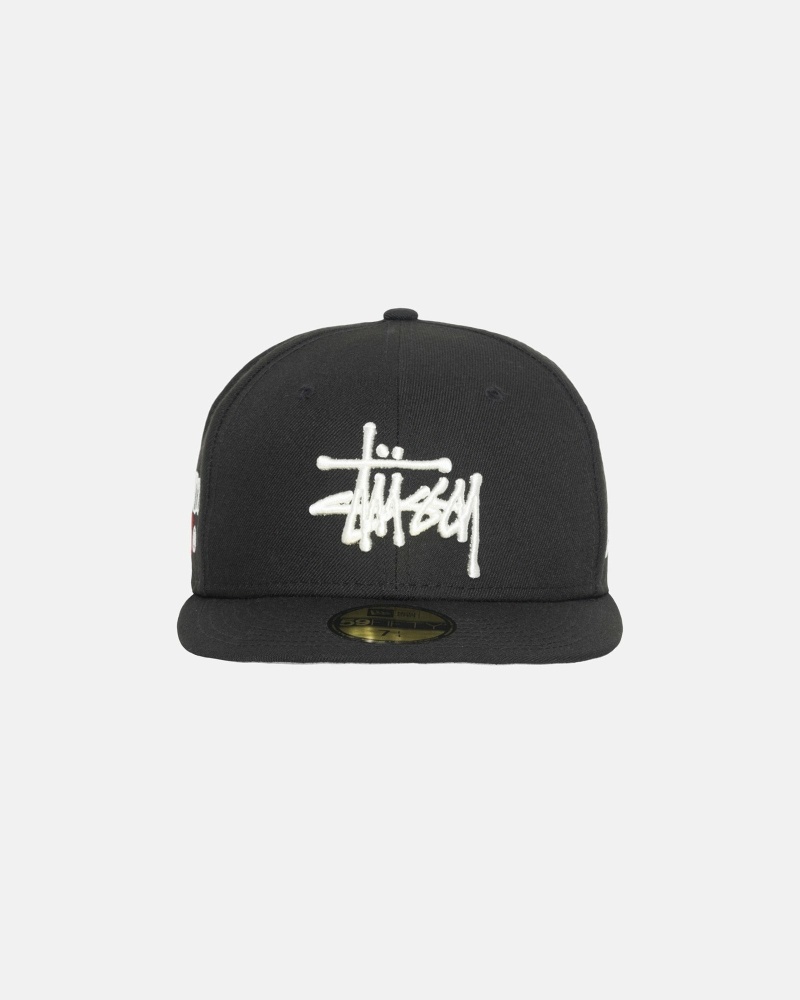 Black Stussy Authentic New Era Men\'s Caps | RIA-927581