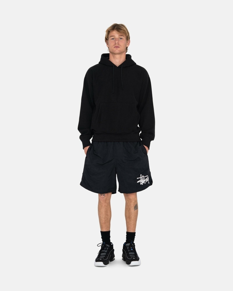 Black Stussy Big Basic Men's Shorts | VUQ-482376