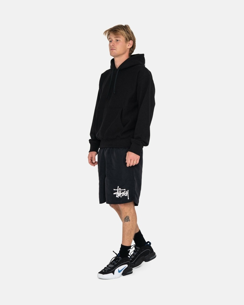 Black Stussy Big Basic Men's Shorts | VUQ-482376