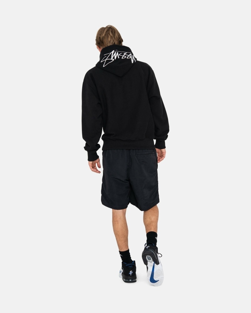 Black Stussy Big Basic Men's Shorts | VUQ-482376