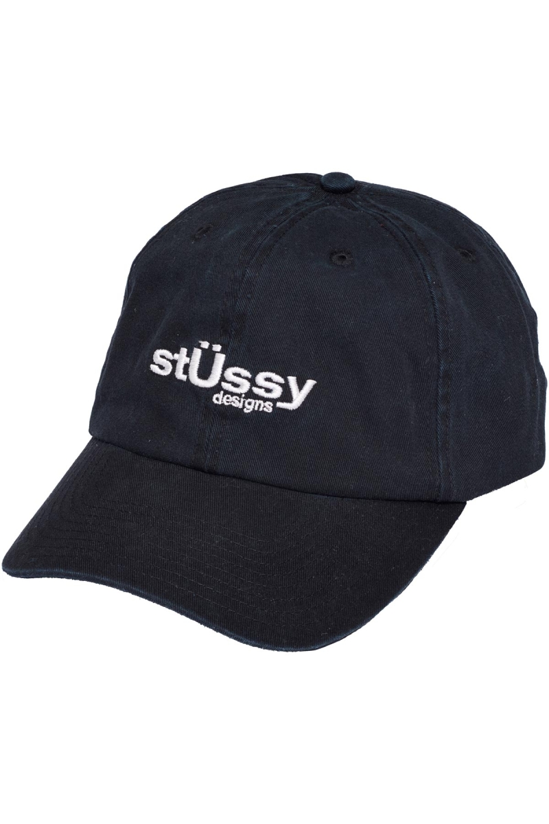 Black Stussy Big U Low Pro Men\'s Hats | YQK-615827