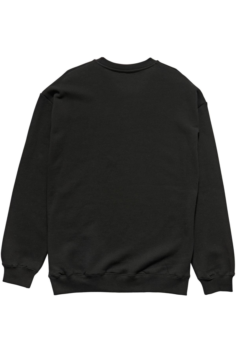 Black Stussy Copyright Crown Crew Men's Sweaters | VAR-891375