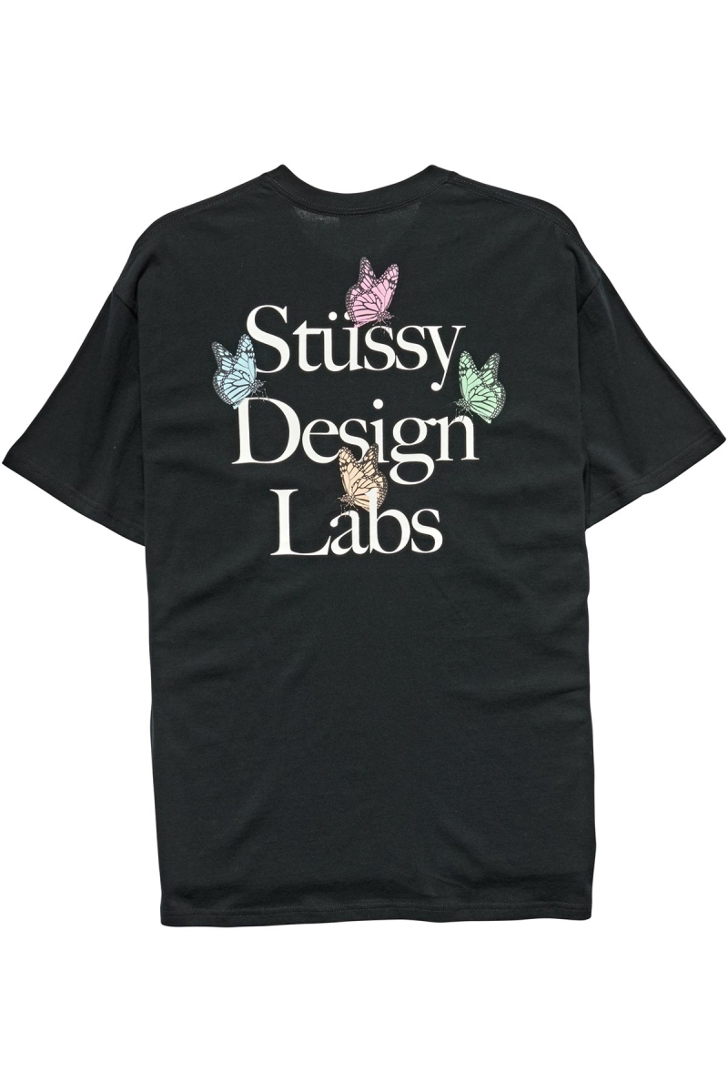 Black Stussy Design Labs SS Men's T Shirts | OGW-645801