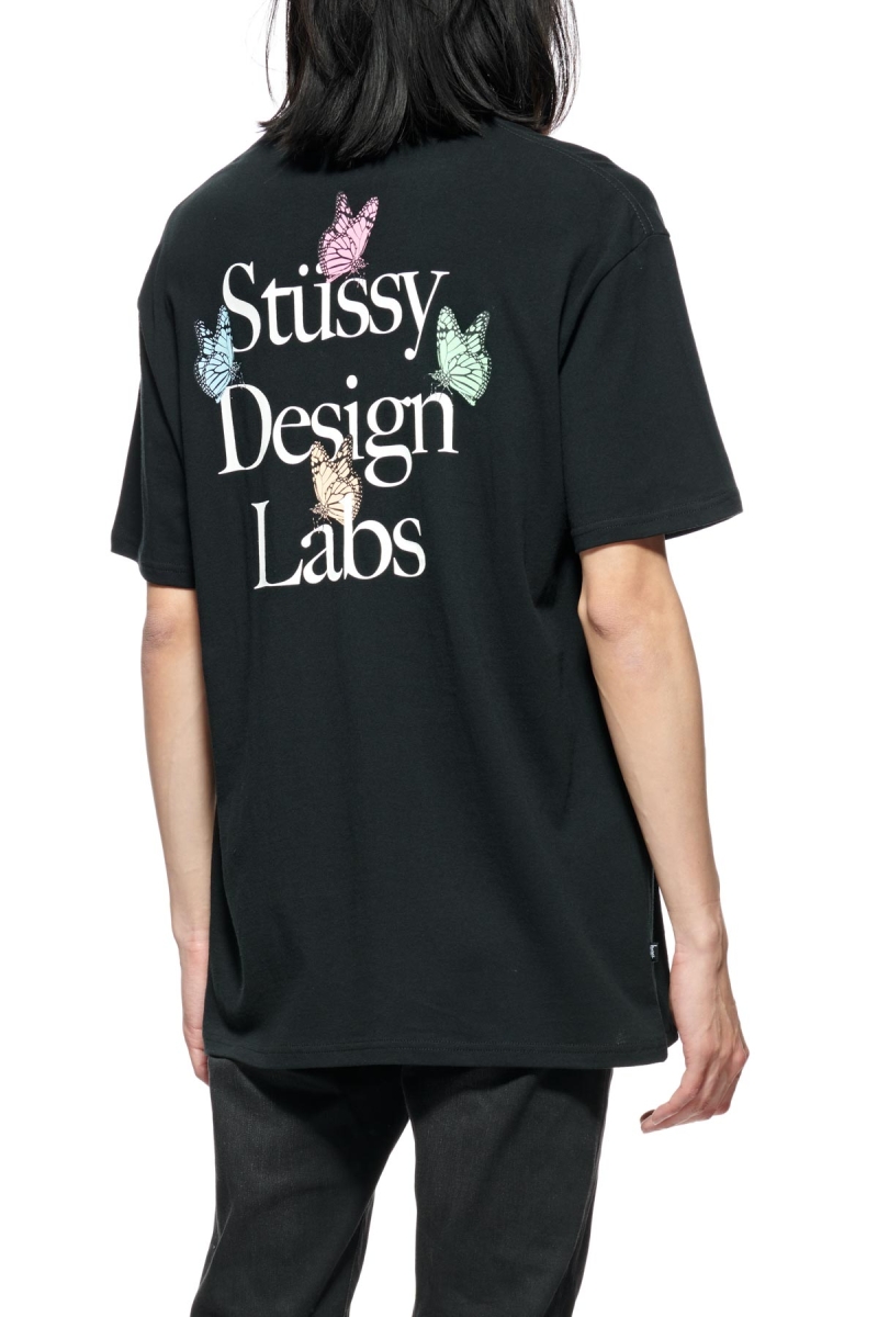 Black Stussy Design Labs SS Men's T Shirts | OGW-645801