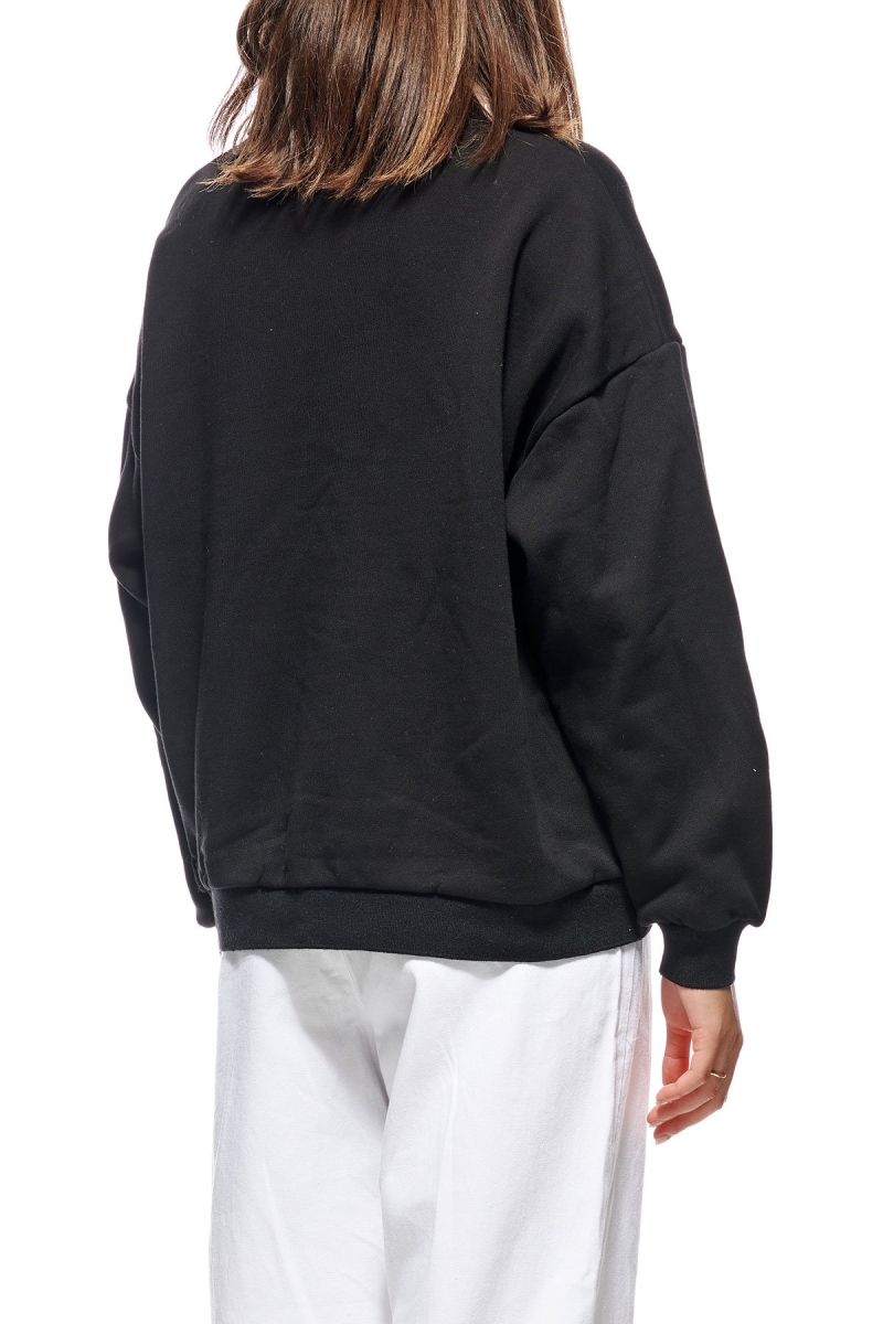 Black Stussy Graffiti OS Fleece Polo Women's Sweaters | WXF-254631