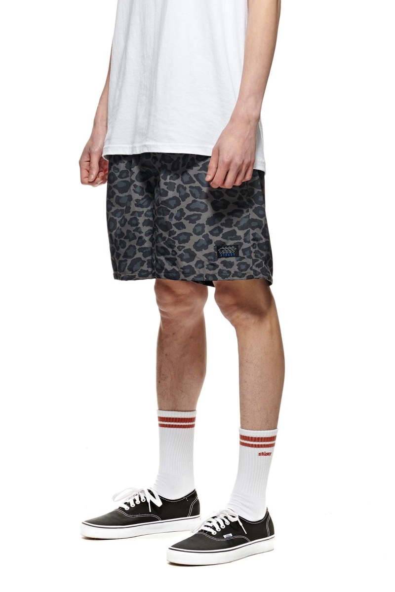 Black Stussy Nylon Big Beach Men's Shorts | ZIF-509324