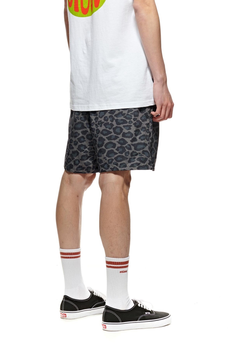 Black Stussy Nylon Big Beach Men's Shorts | ZIF-509324