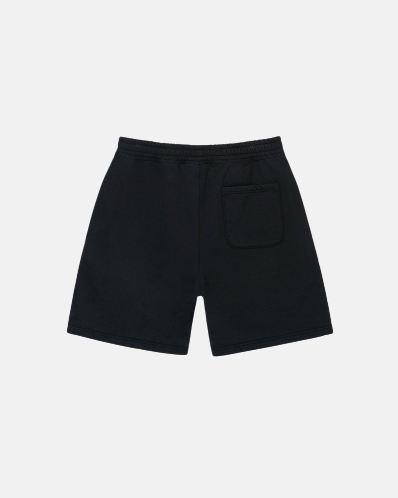 Black Stussy Overdyed Stock Logo Men's Shorts | UQD-425637