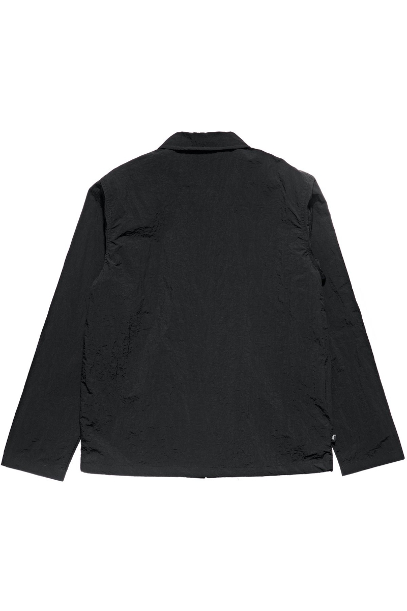 Black Stussy Sid Taslon Men's Jackets | LNJ-580192