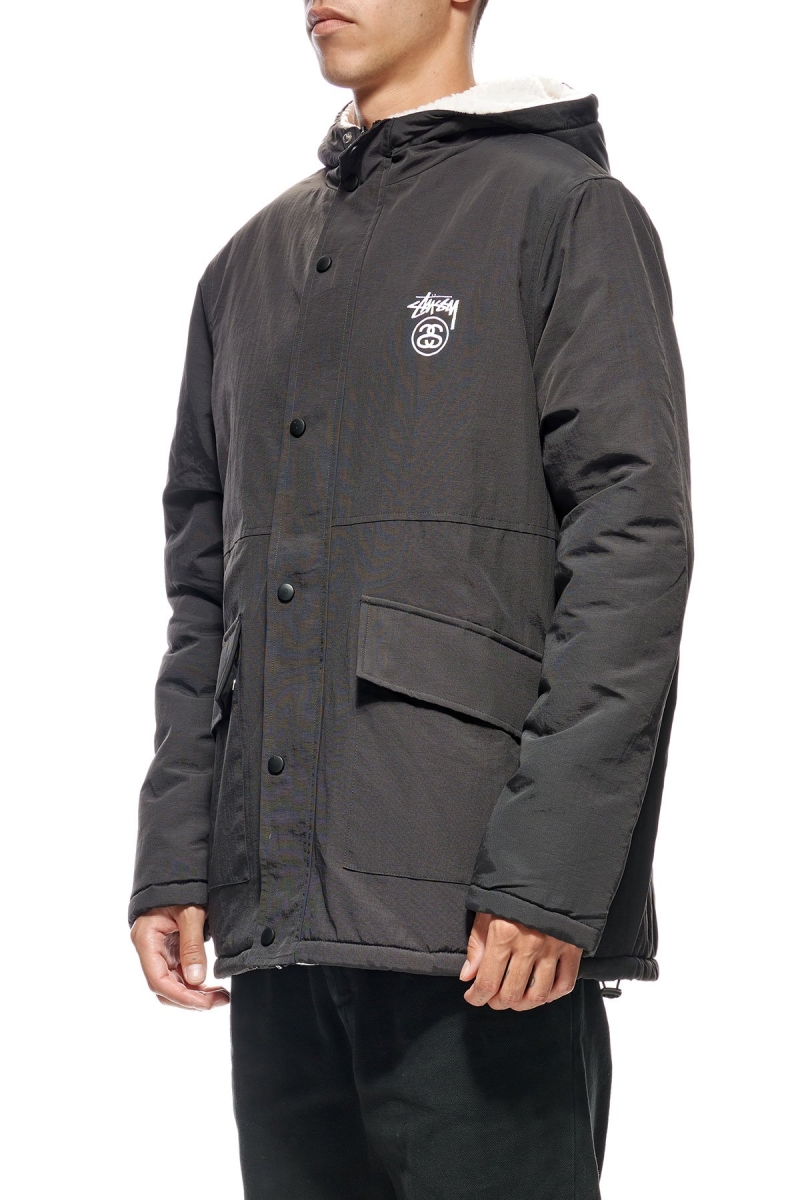 Black Stussy World Tour Reversible Men's Jackets | RAM-642571