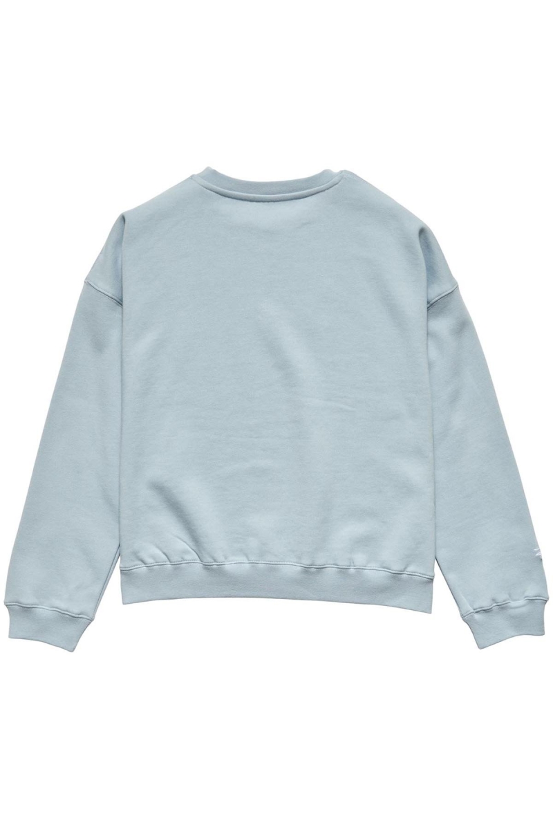 Blue Stussy Alcott OS Crew Women's Sweaters | LSZ-843502
