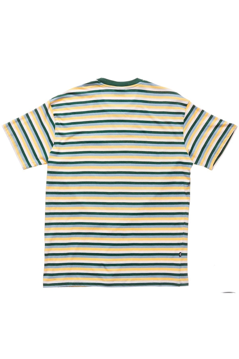 Blue Stussy Classic Stripe SS Men's T Shirts | KGY-368271