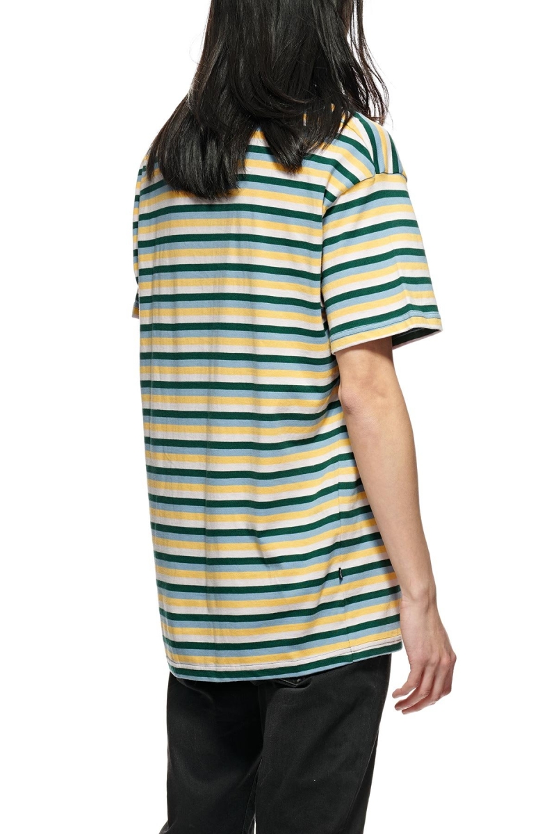 Blue Stussy Classic Stripe SS Men's T Shirts | KGY-368271