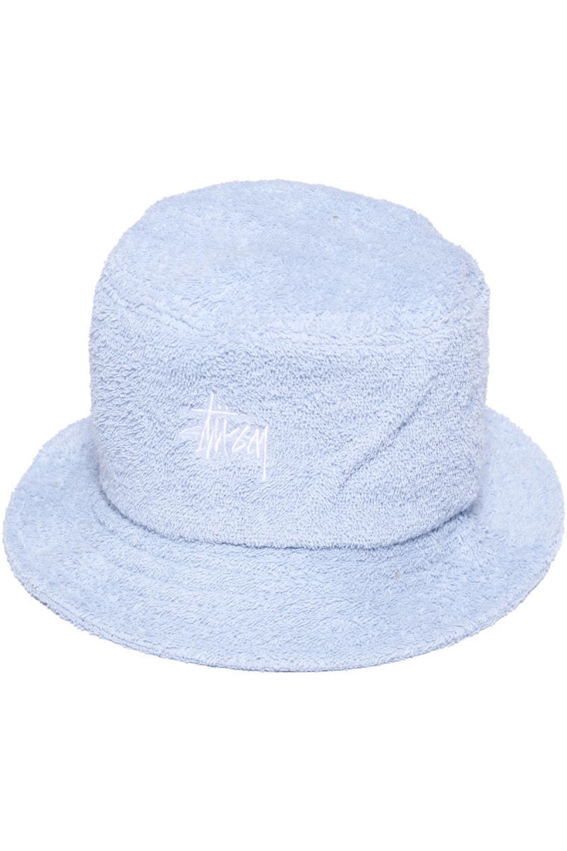 Blue Stussy Graffiti Terry Bucket Men\'s Hats | QFS-931827