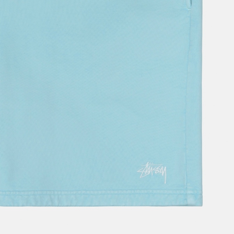 Blue Stussy Overdyed Stock Logo Short Men's Shorts | RAX-910563