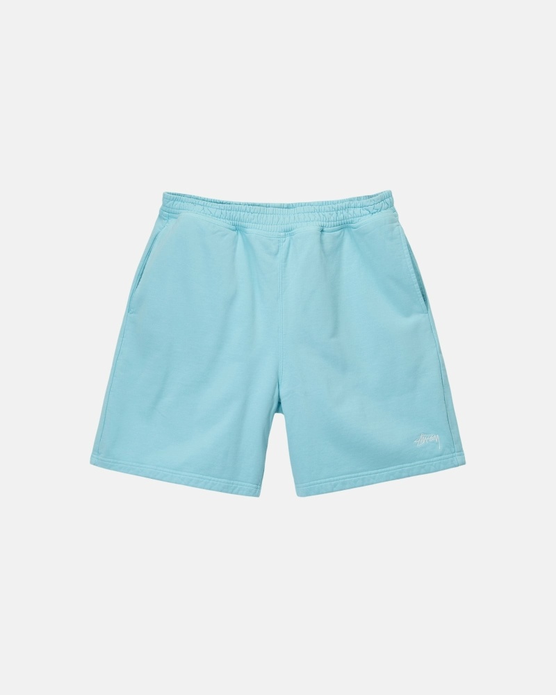 Blue Stussy Overdyed Stock Logo Short Men\'s Shorts | RAX-910563