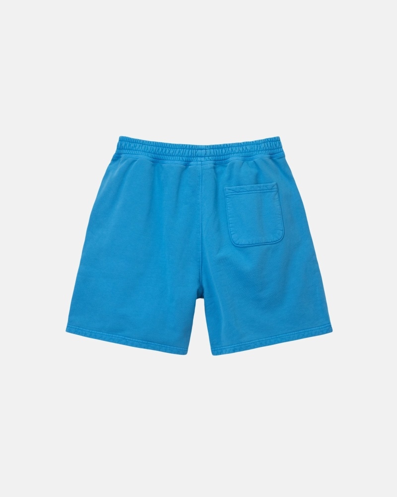 Blue Stussy Pigment Dyed Men's Shorts | HLE-521938