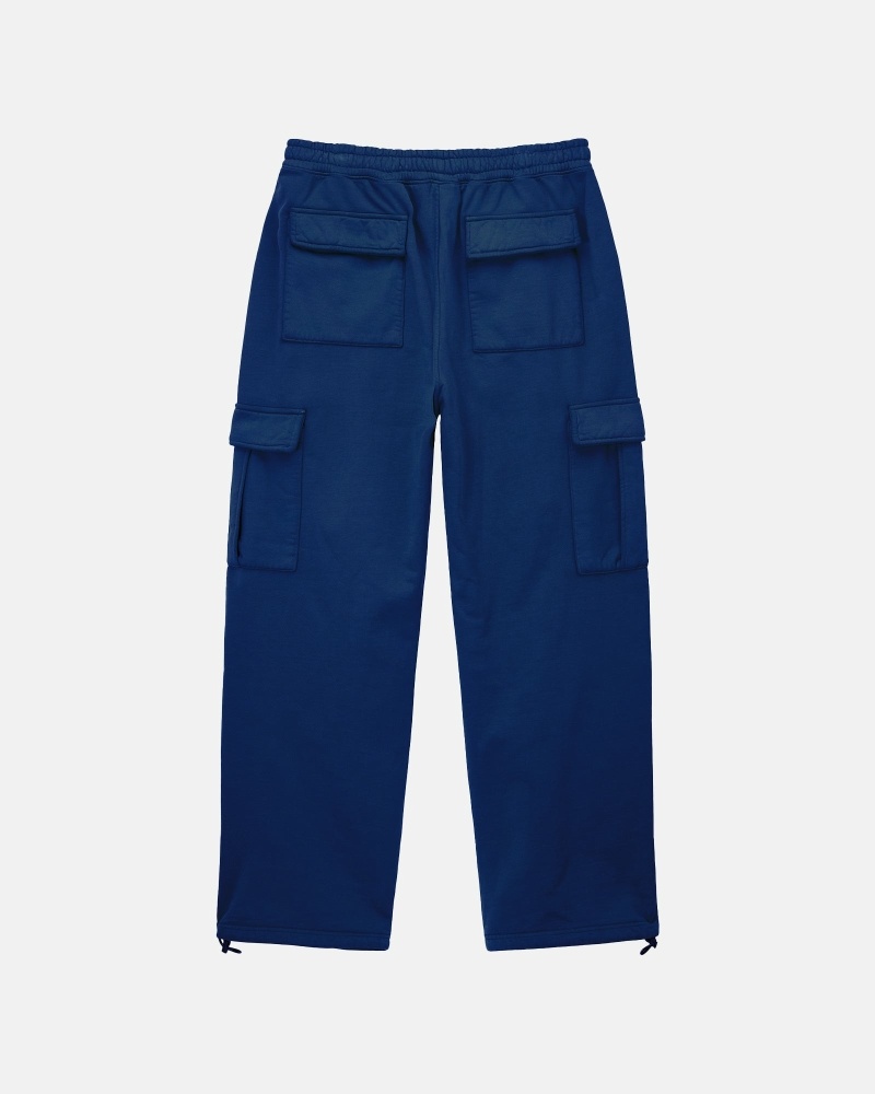 Blue Stussy Sport Cargo Men's Fleece Pants | WOZ-485379