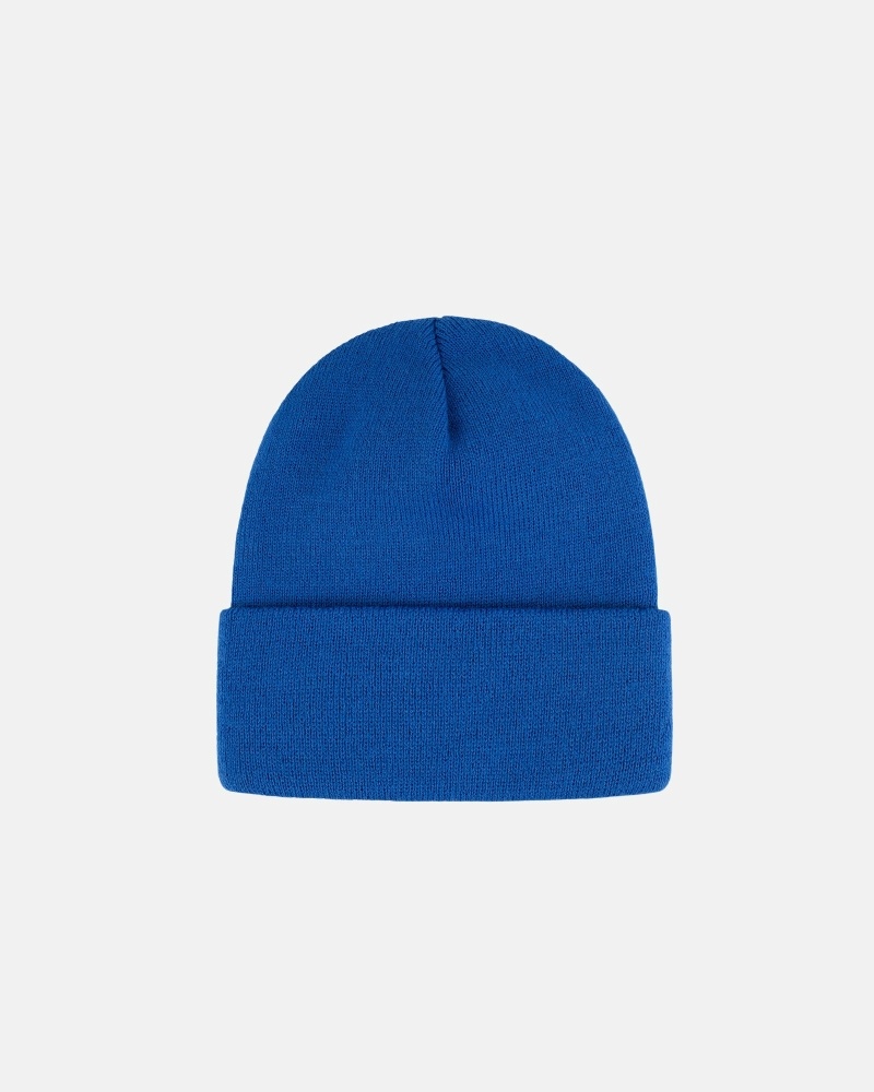 Blue Stussy Stock Cuff Men's Beanie | RFD-350847