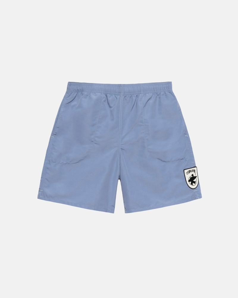 Blue Stussy Surfman Patch Men\'s Shorts | ILE-074258