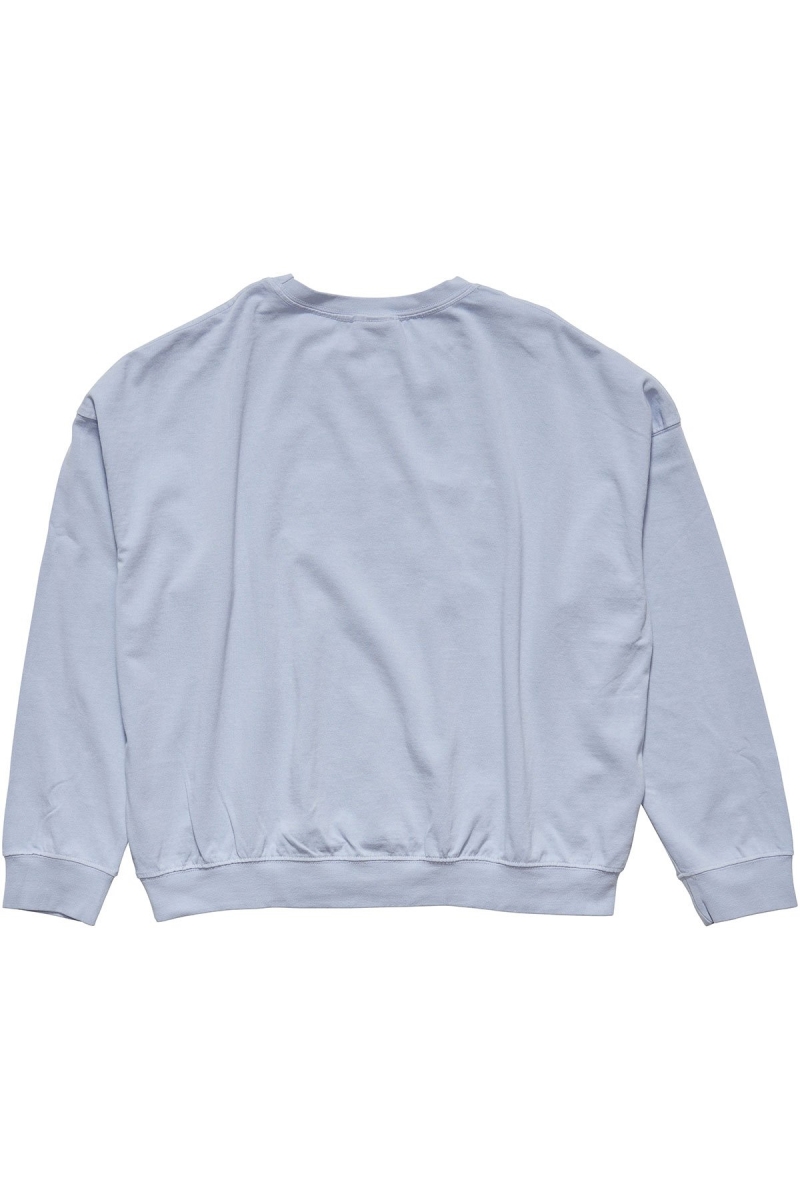 Blue Stussy Trail Embroidered Rugby Crew Women's Sweaters | GJH-764398