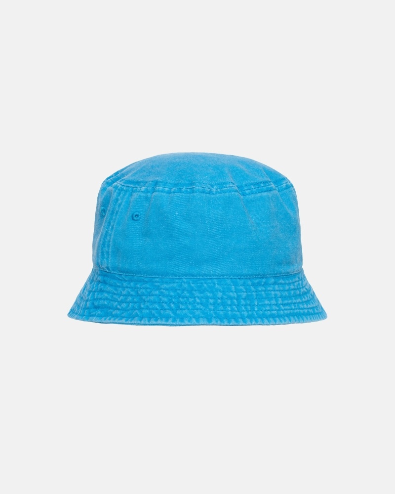 Blue Stussy Washed Stock Men's Bucket Hats | NRA-256417