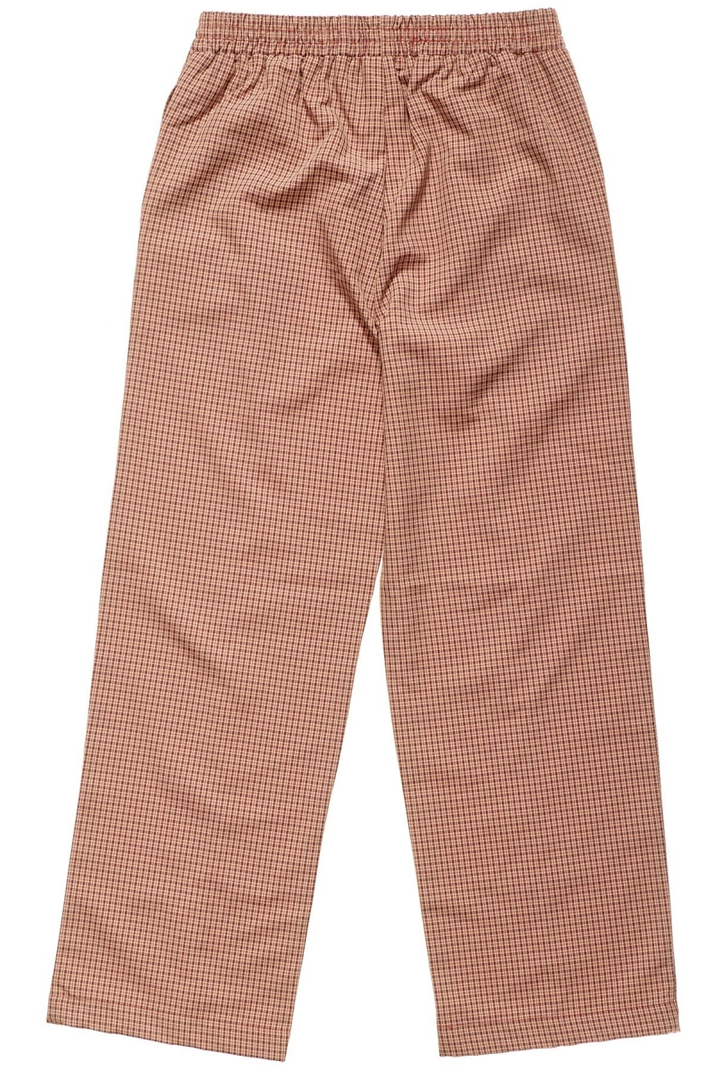 Brown Stussy Airlie Check Women's Track Pants | QZN-238704