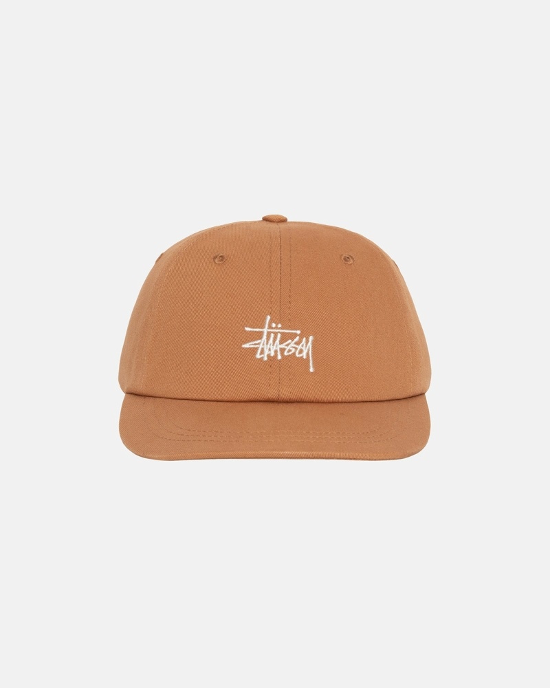 Brown Stussy Basic Stock Low Pro Men\'s Caps | ALU-935410