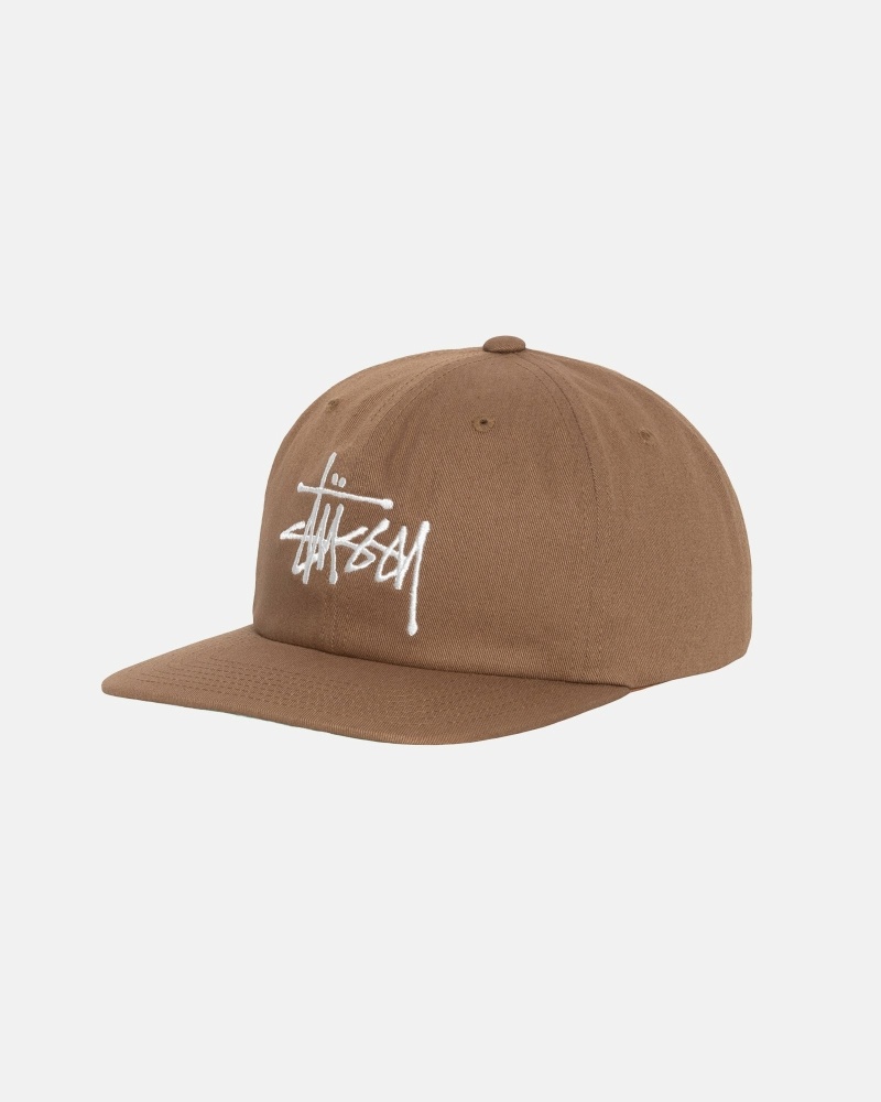 Brown Stussy Basic Strapback Men's Caps | ARC-473025