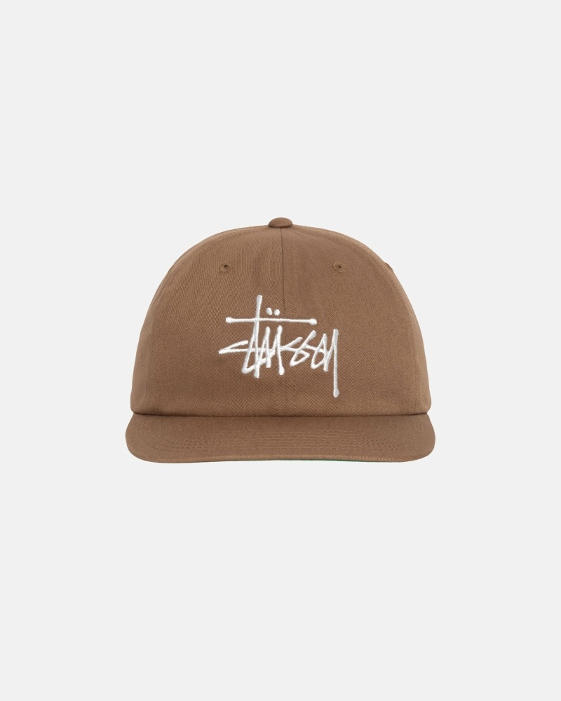 Brown Stussy Basic Strapback Men\'s Caps | ARC-473025