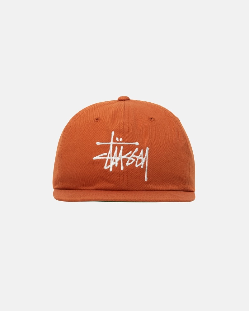 Brown Stussy Basic Strapback Men\'s Caps | ONH-102978