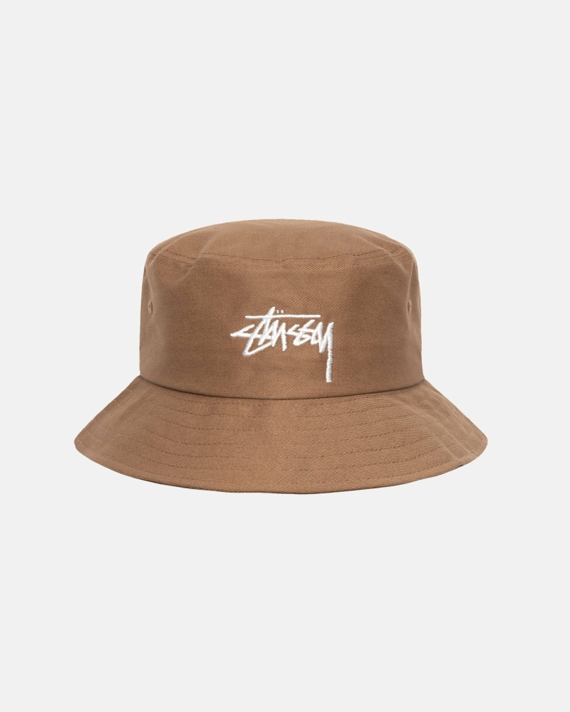 Brown Stussy Big Stock Men\'s Bucket Hats | CKU-021873