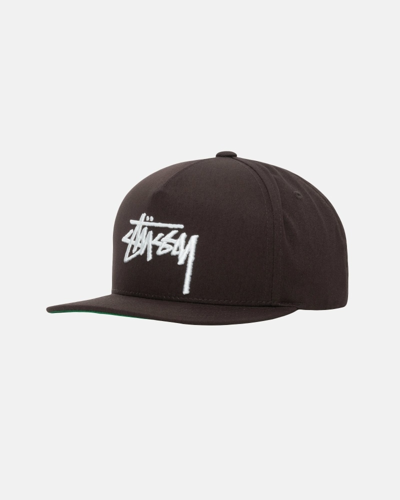 Brown Stussy Big Stock Point Crown Men's Caps | DKP-068271