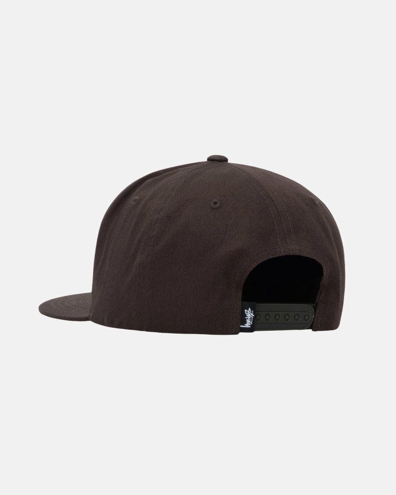 Brown Stussy Big Stock Point Crown Men's Caps | DKP-068271