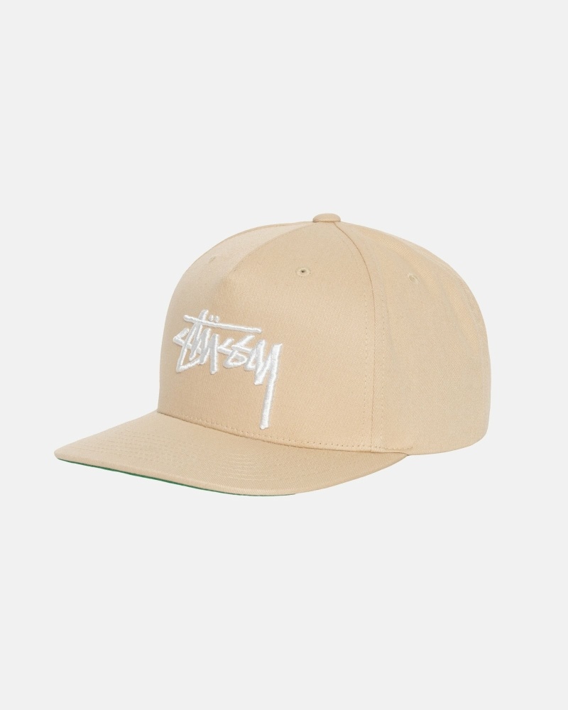 Brown Stussy Big Stock Point Crown Men's Caps | ZLQ-542981