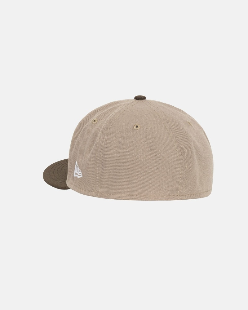 Brown Stussy Curly S 59Fifty New Era Men's Caps | KIQ-695438