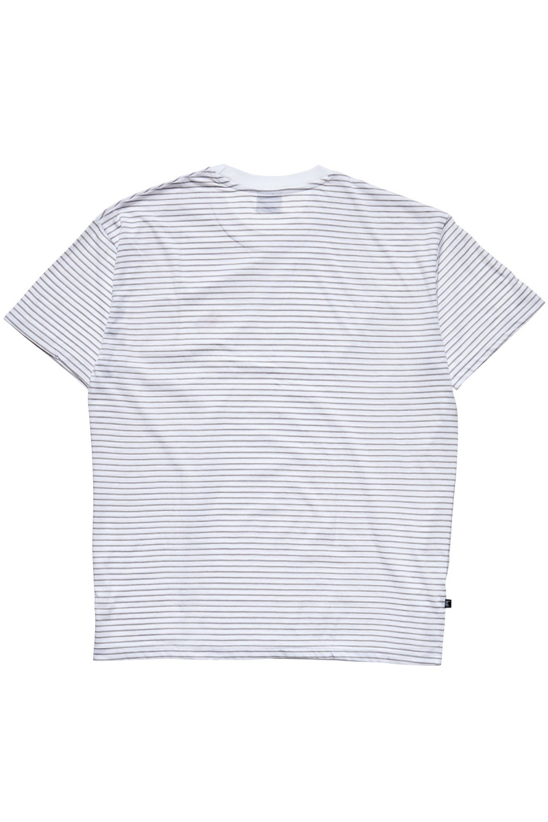 Brown Stussy Emerald Stripe SS Men's T Shirts | OYB-345862