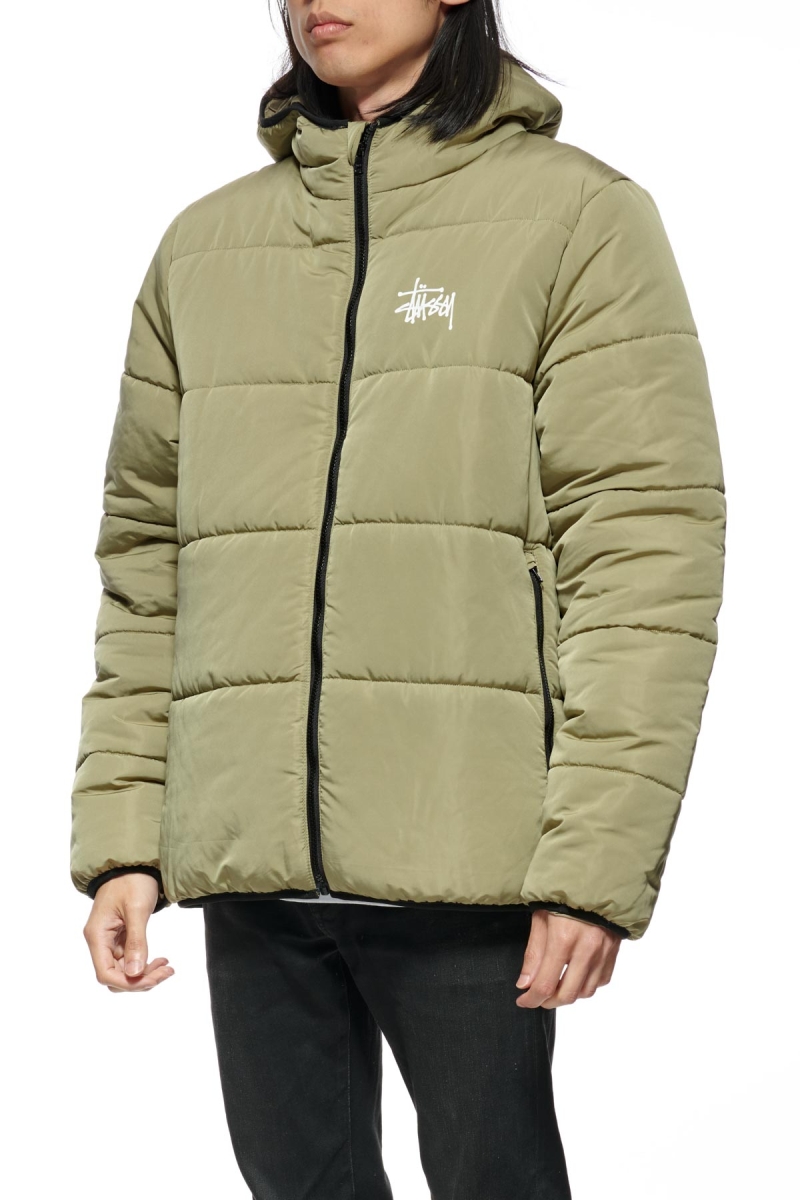 Brown Stussy Graffiti Lightweight Puffa Men's Jackets | FSV-837942