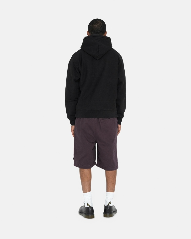 Burgundy Stussy Brushed Men's Shorts | ETY-587149