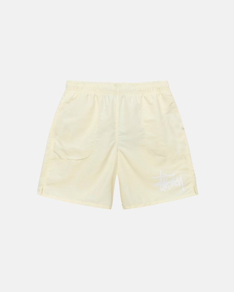 Cream Stussy Big Basic Men\'s Shorts | GDW-498175