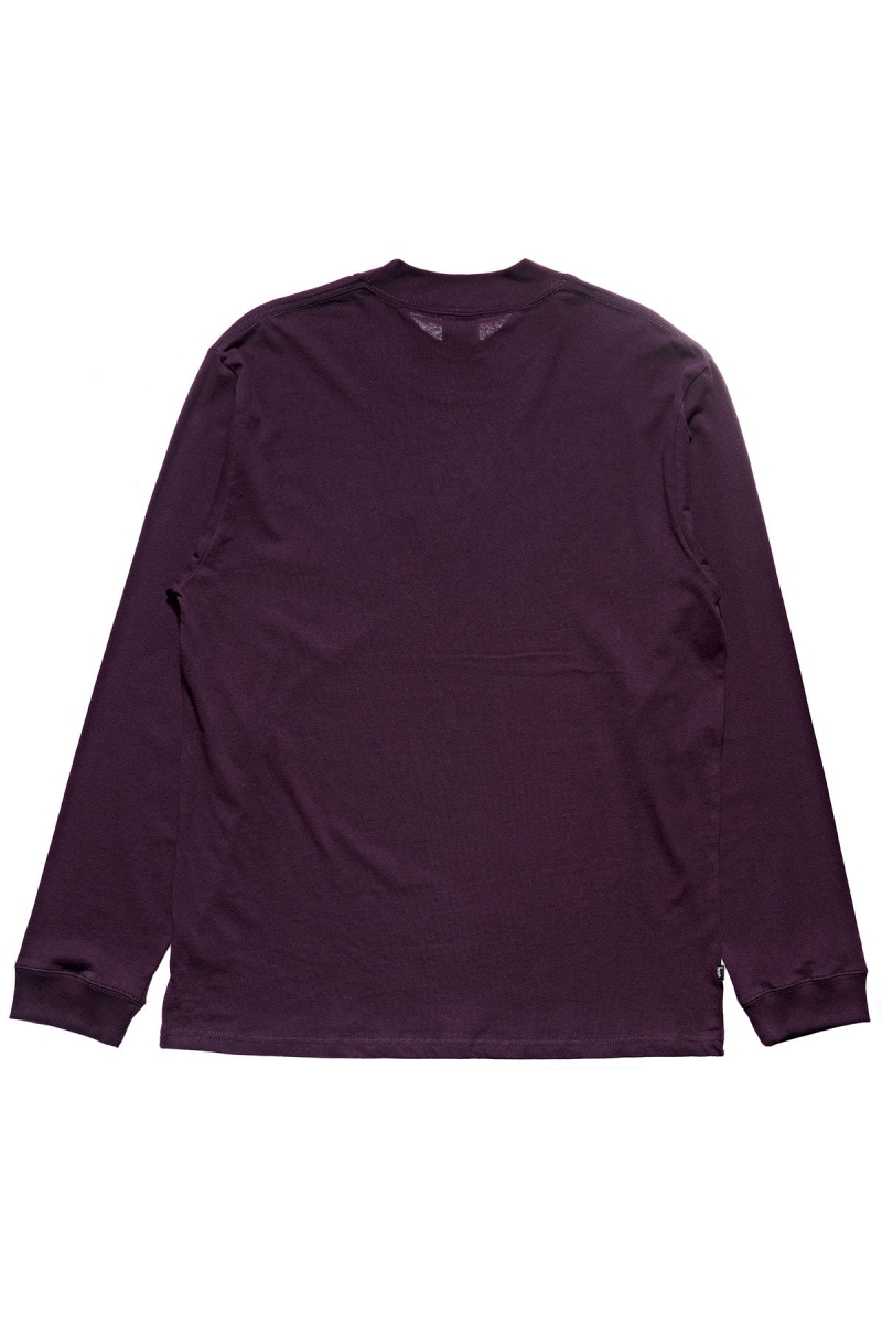 Dark Purple Stussy Crown Men's Sweatshirts | EBQ-079165