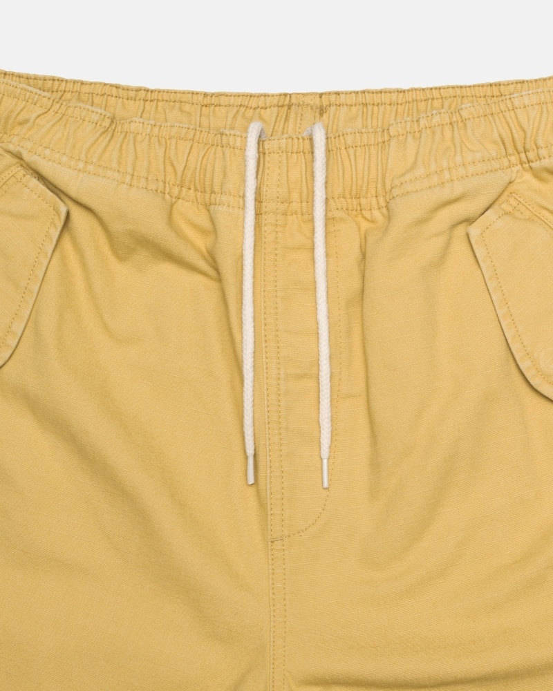 Dark Yellow Stussy Ripstop Cargo Men's Shorts | FLV-764329