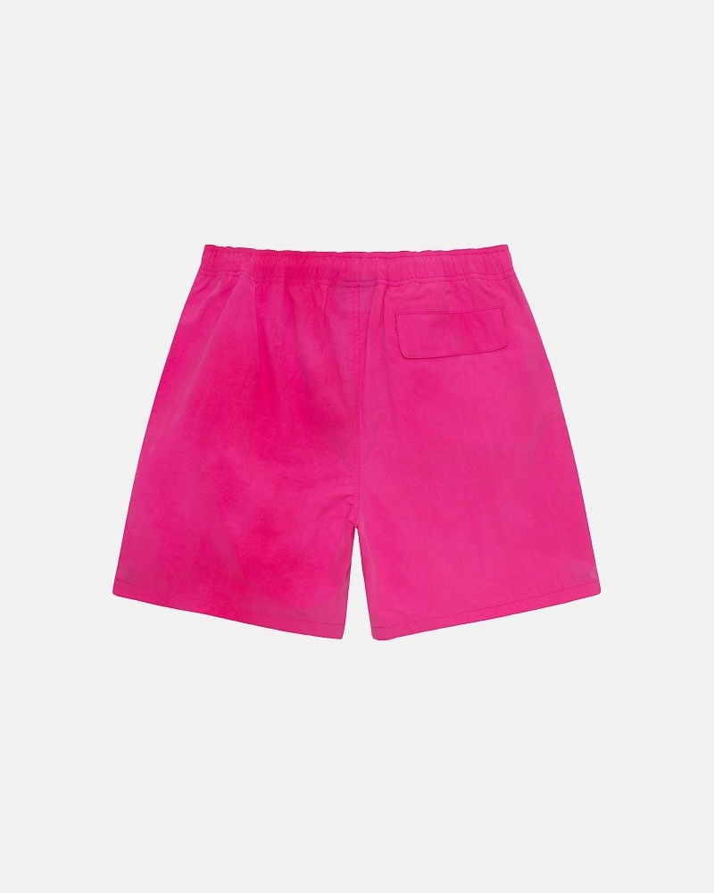 Fuchsia Stussy Wave Dye Nylon Short Men's Shorts | PAC-953421