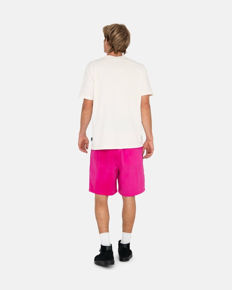 Fuchsia Stussy Wave Dye Nylon Short Men's Shorts | PAC-953421